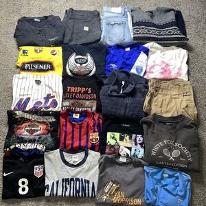 Vintage 90's Y2K Wholesale Clothing Lot -20 Piece Bundle | Shirts, Jackets, Mix